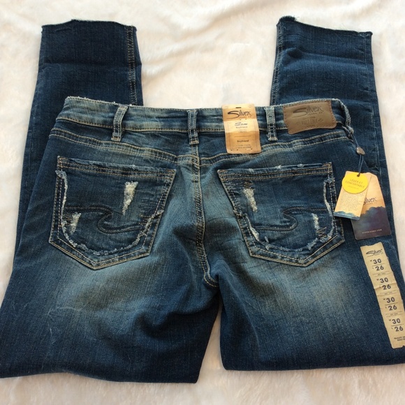 Silver Jeans 30 x 26 Sam Boyfriend Slim Cuff Leg - Picture 6 of 8